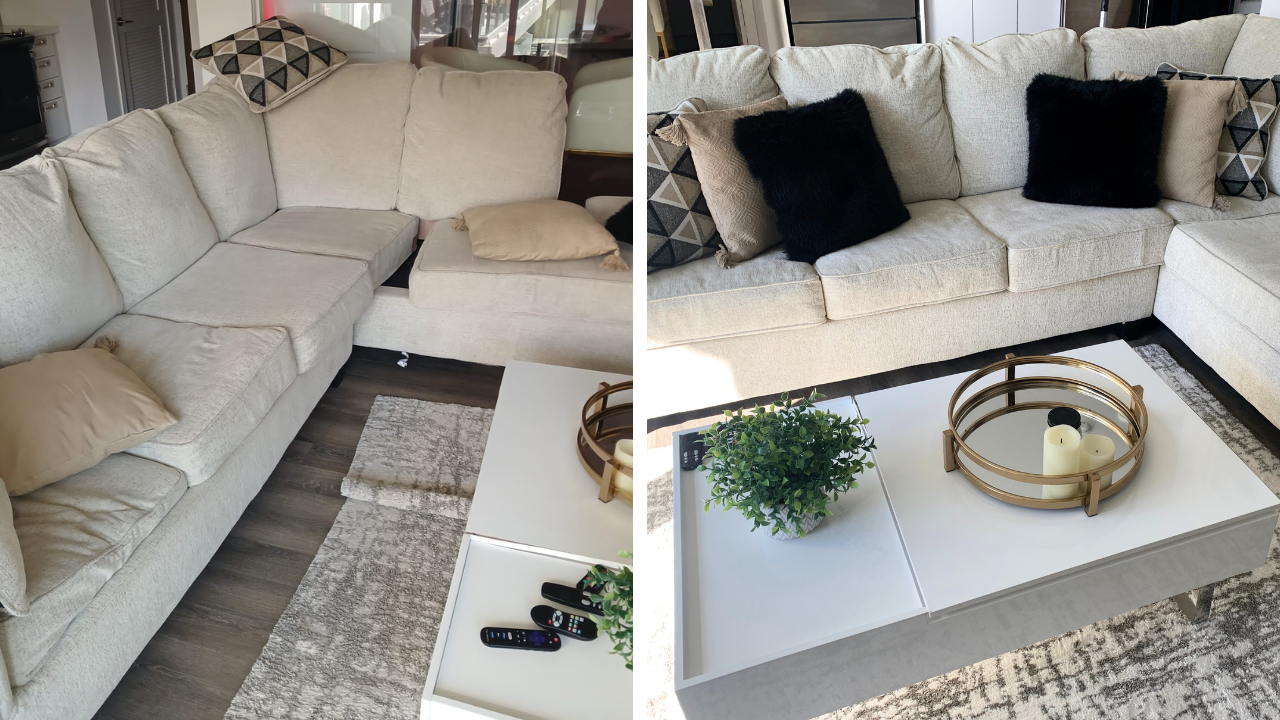 Living room cleaning